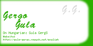 gergo gula business card